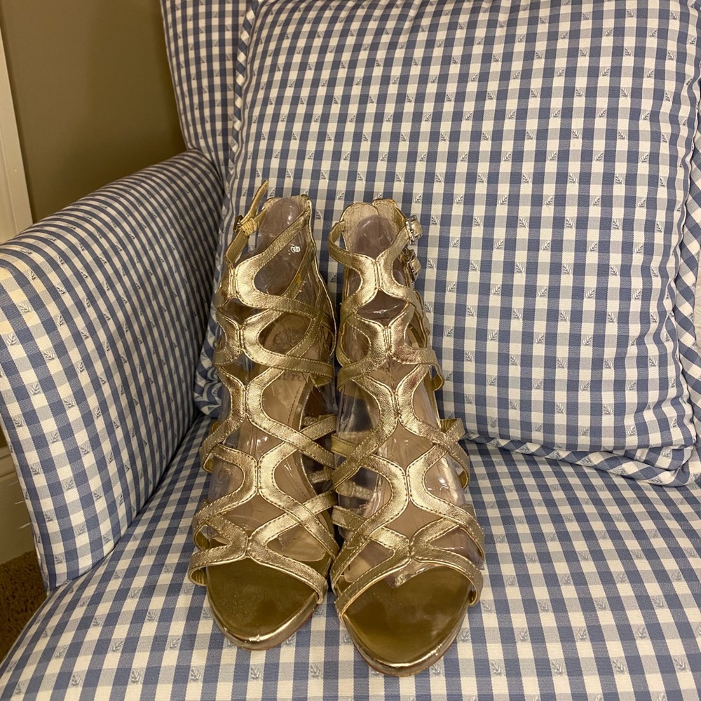 Vince Camuto Gold Heels